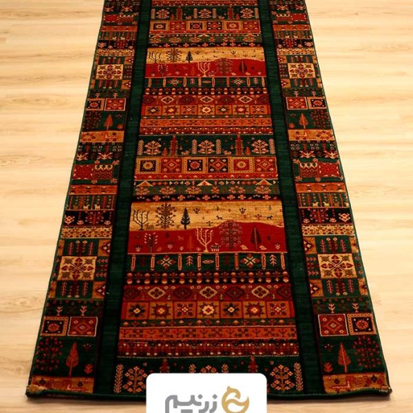 فرش کناره هیوا کلکسیون بوستان 700 شانه کد 520 رنگ‌ سبز