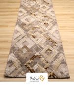 فرش کناره کاشانشانه وینتیج لوزی کد 650 x,sd