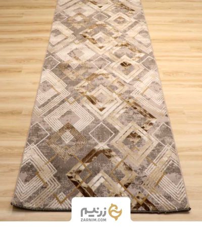 فرش کناره کاشانشانه وینتیج لوزی کد 650 x,sd