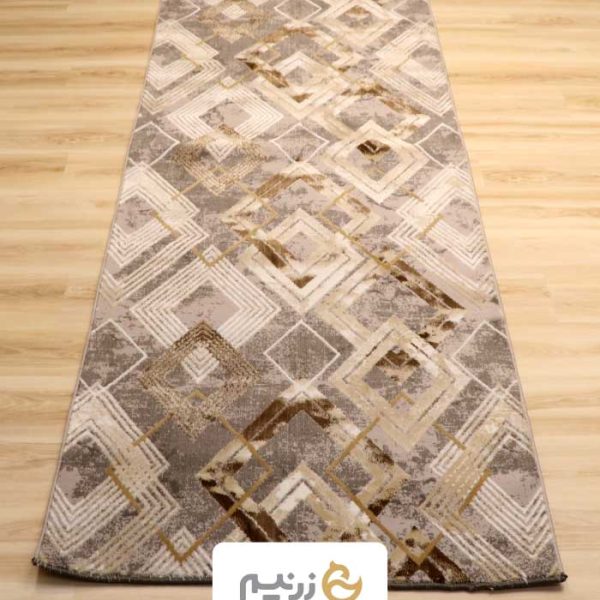 فرش کناره کاشانشانه وینتیج لوزی کد 650 x,sd