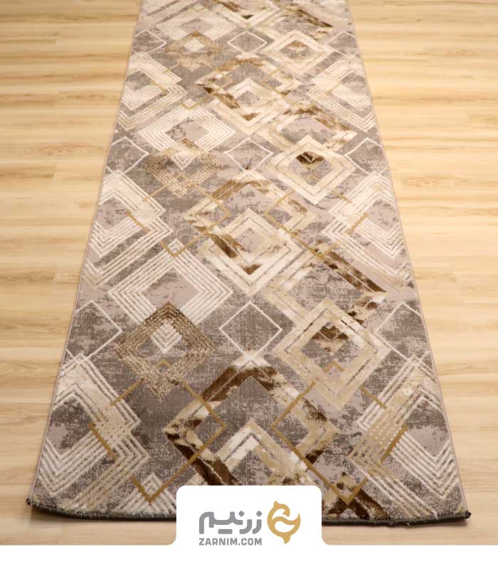 فرش کناره کاشانشانه وینتیج لوزی کد 650 x,sd