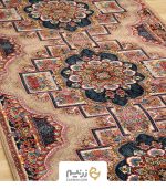 فرش کناره هیوا مدل ناردون رنگ زمینه گردوئی