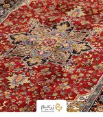کناره فرش هیوا مدل هریس رنگ زمینه لاکی