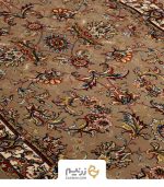 فرش کناره کاشان 700 شانه طرح افشان صبا رنگ‌ فیلی - Image 4