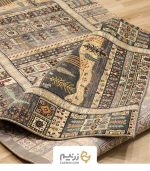فرش کناره هیوا رنگ طوسی
