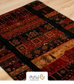 فرش کناره هیوا کلکسیون بوستان 700 شانه کد 520 رنگ‌ سبز - Image 4
