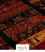 فرش کناره هیوا کلکسیون بوستان 700 شانه کد 520 رنگ‌ سبز - Image 3