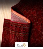 فرش کناره هیوا طرح بلوچ رنگ لاکی