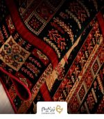 فرش کناره کلکسیون بلوچ هیوا 700 شانه طرح سبز رنگ‌ لاکی