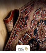 فرش کناره هیوا 700 شانه طرح ناردون رنگ‌ گردوئی